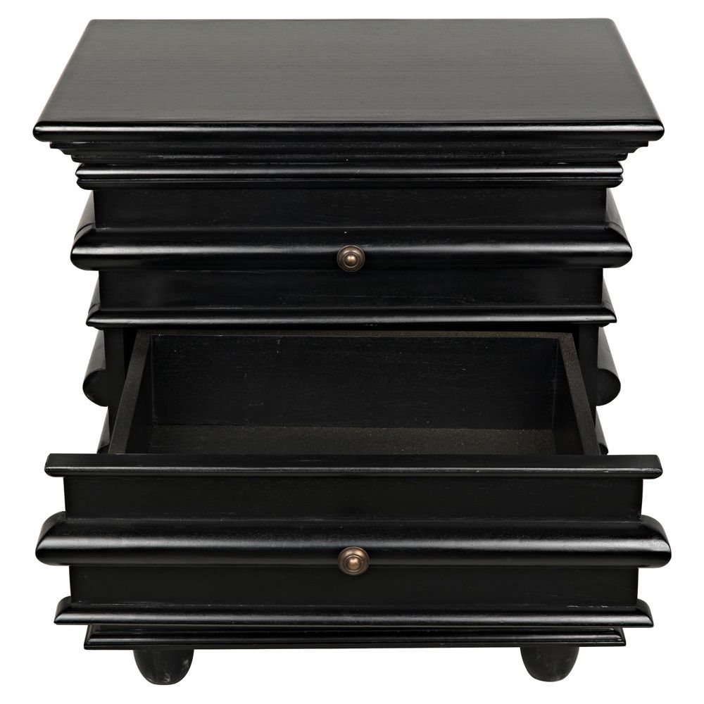 Ascona Side Table, Hand Rubbed Black by NOIR
