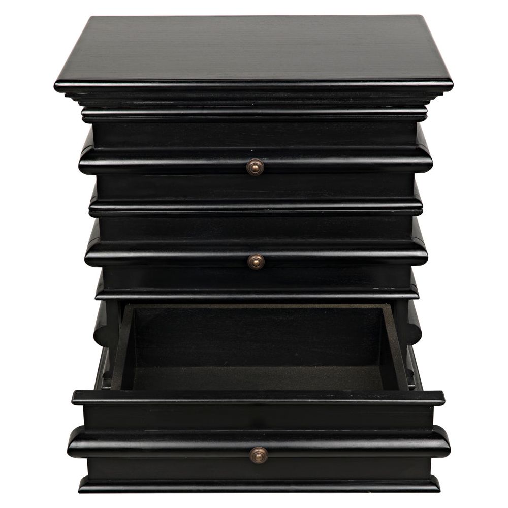 Ascona Side Table, Hand Rubbed Black by NOIR