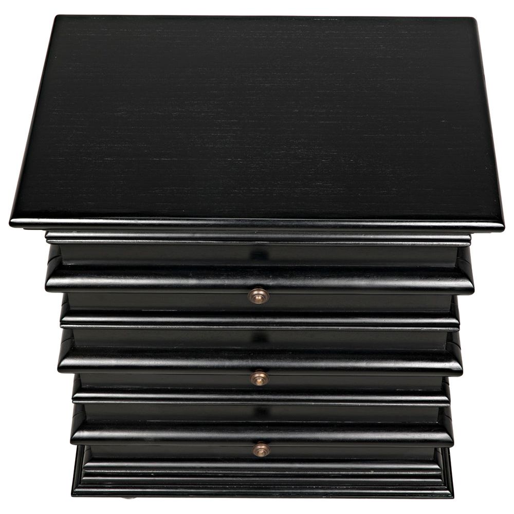 Ascona Side Table, Hand Rubbed Black by NOIR