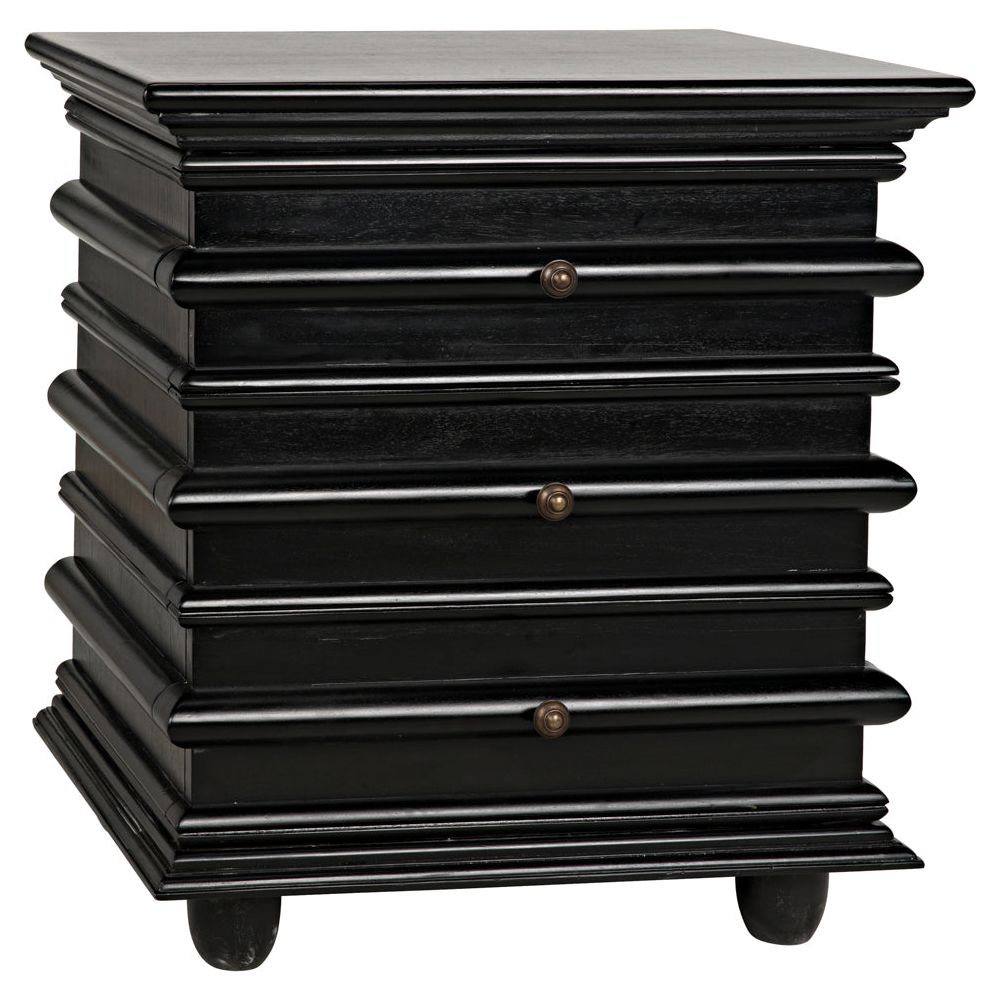 Ascona Side Table, Hand Rubbed Black by NOIR