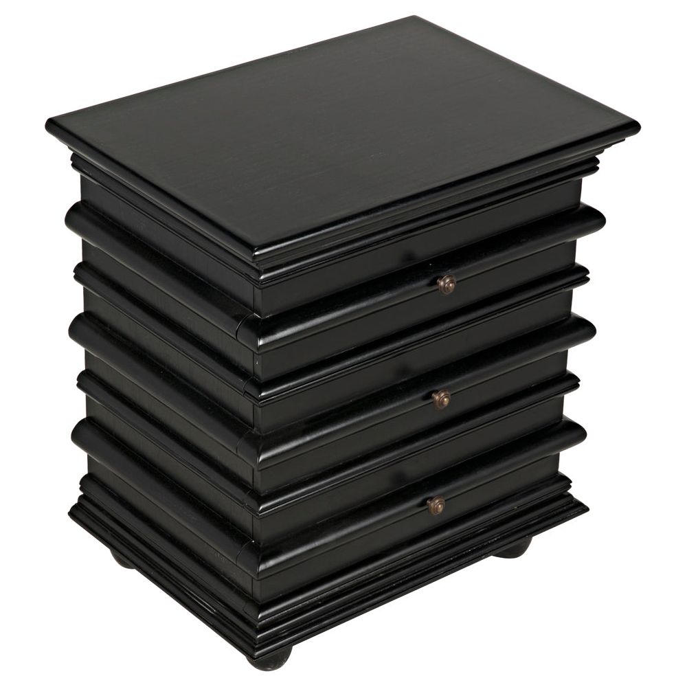 Ascona Side Table, Hand Rubbed Black by NOIR