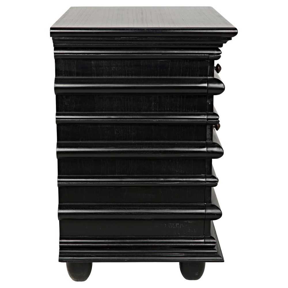 Ascona Side Table, Hand Rubbed Black by NOIR
