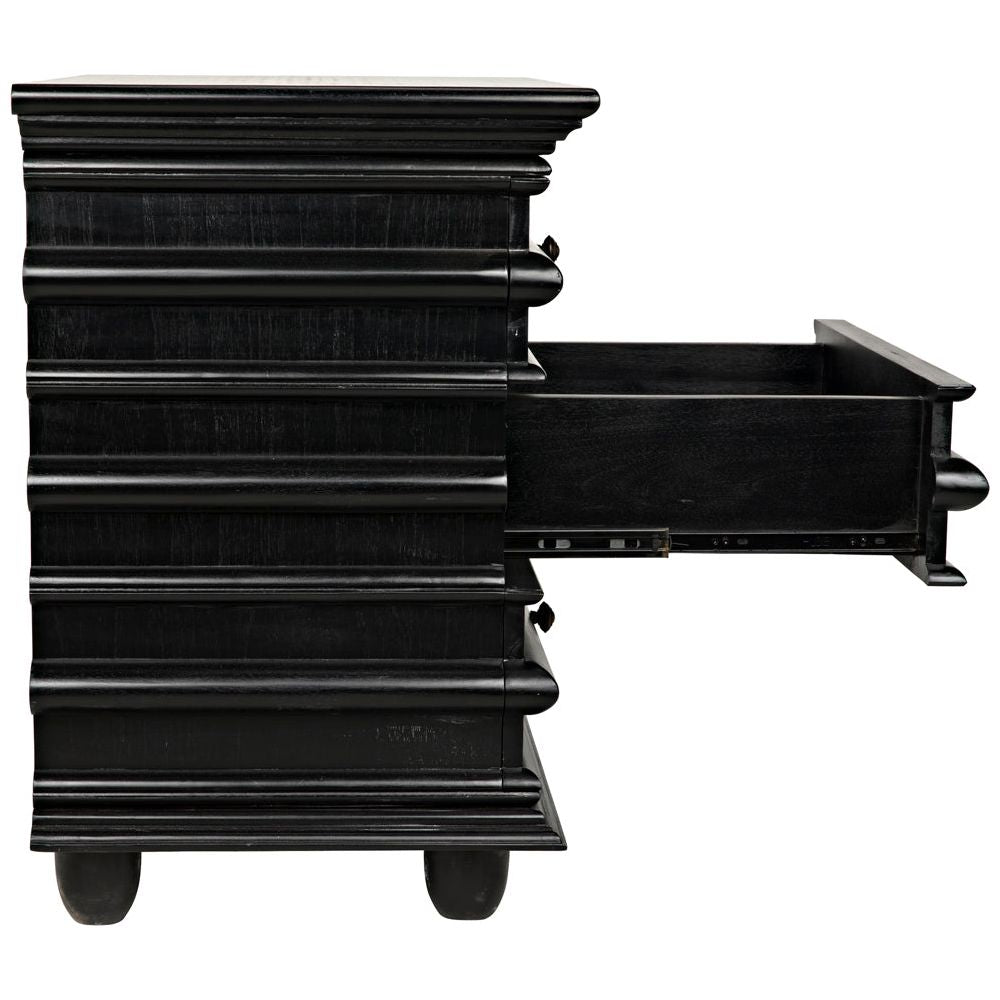 Ascona Side Table, Hand Rubbed Black by NOIR