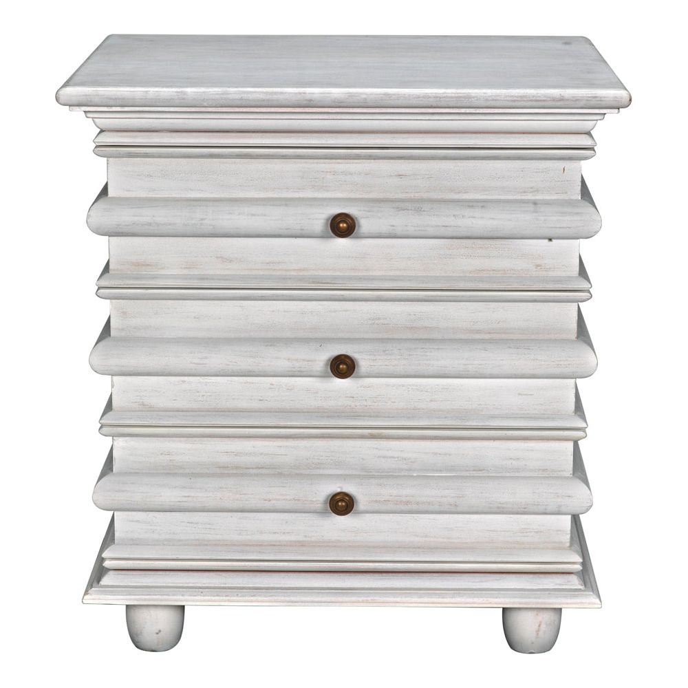Ascona Side Table, White Wash by NOIR