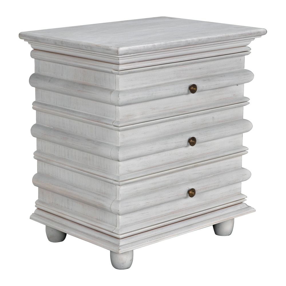 Ascona Side Table, White Wash by NOIR