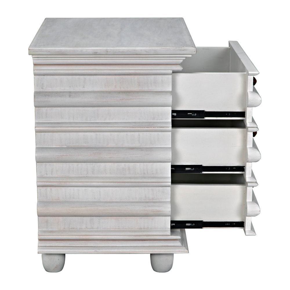 Ascona Side Table, White Wash by NOIR