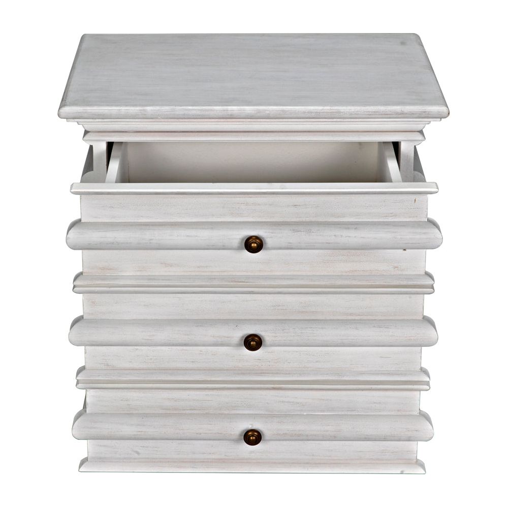Ascona Side Table, White Wash by NOIR