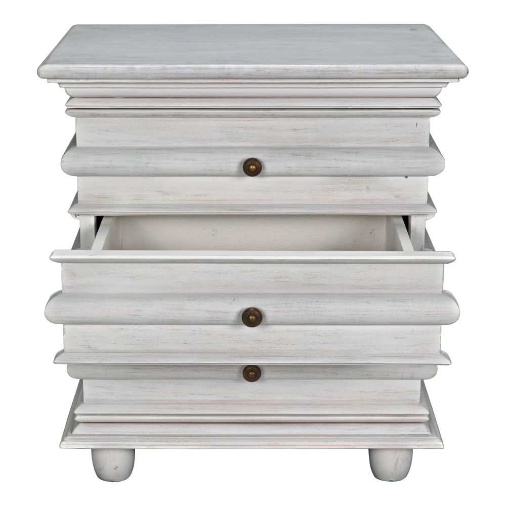 Ascona Side Table, White Wash by NOIR