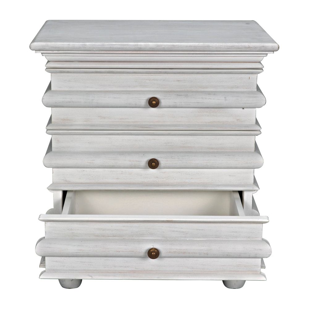 Ascona Side Table, White Wash by NOIR
