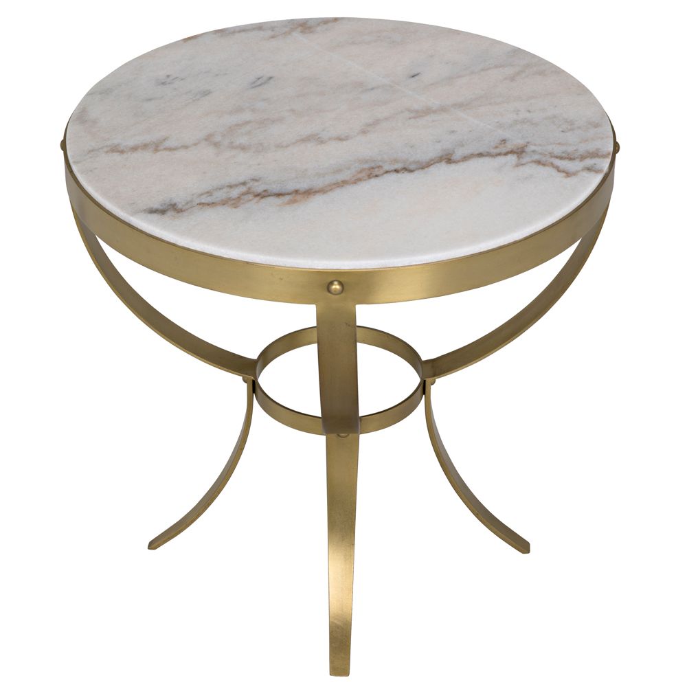 Byron Side Table, Antique Brass by NOIR