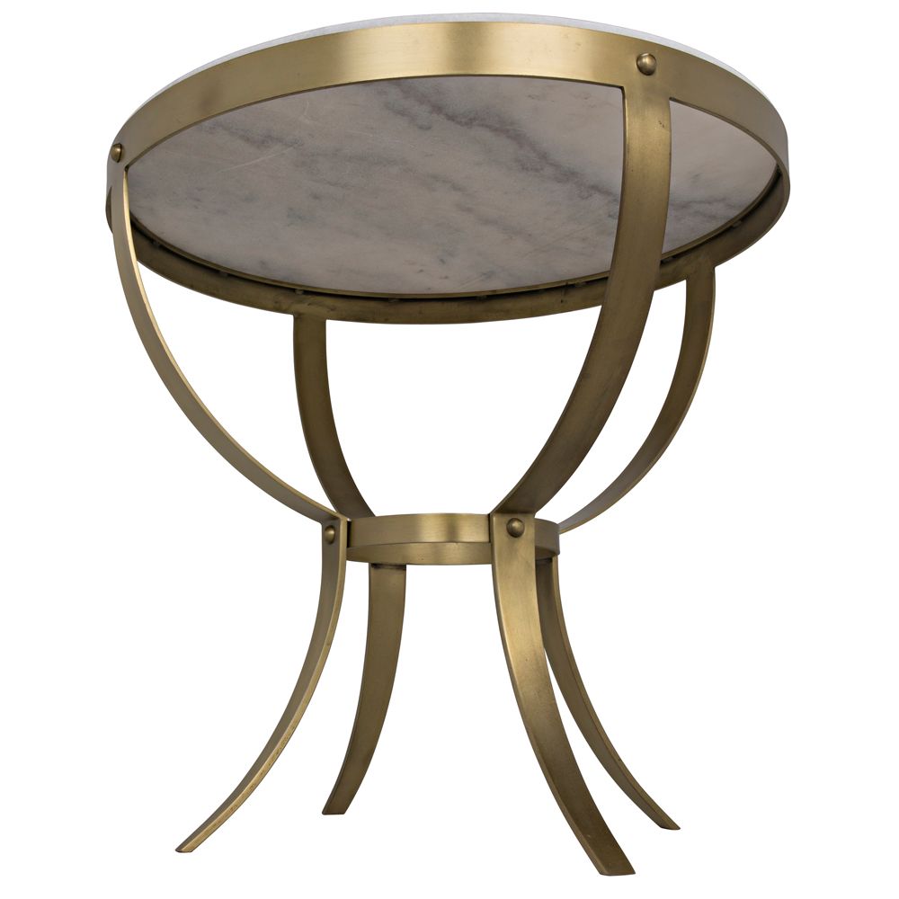 Byron Side Table, Antique Brass by NOIR
