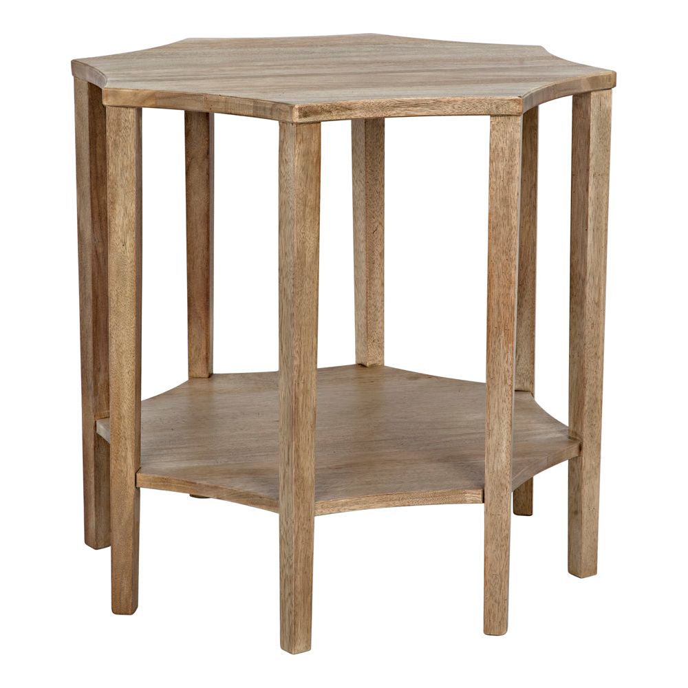 Ariana Side Table, Washed Walnut by NOIR