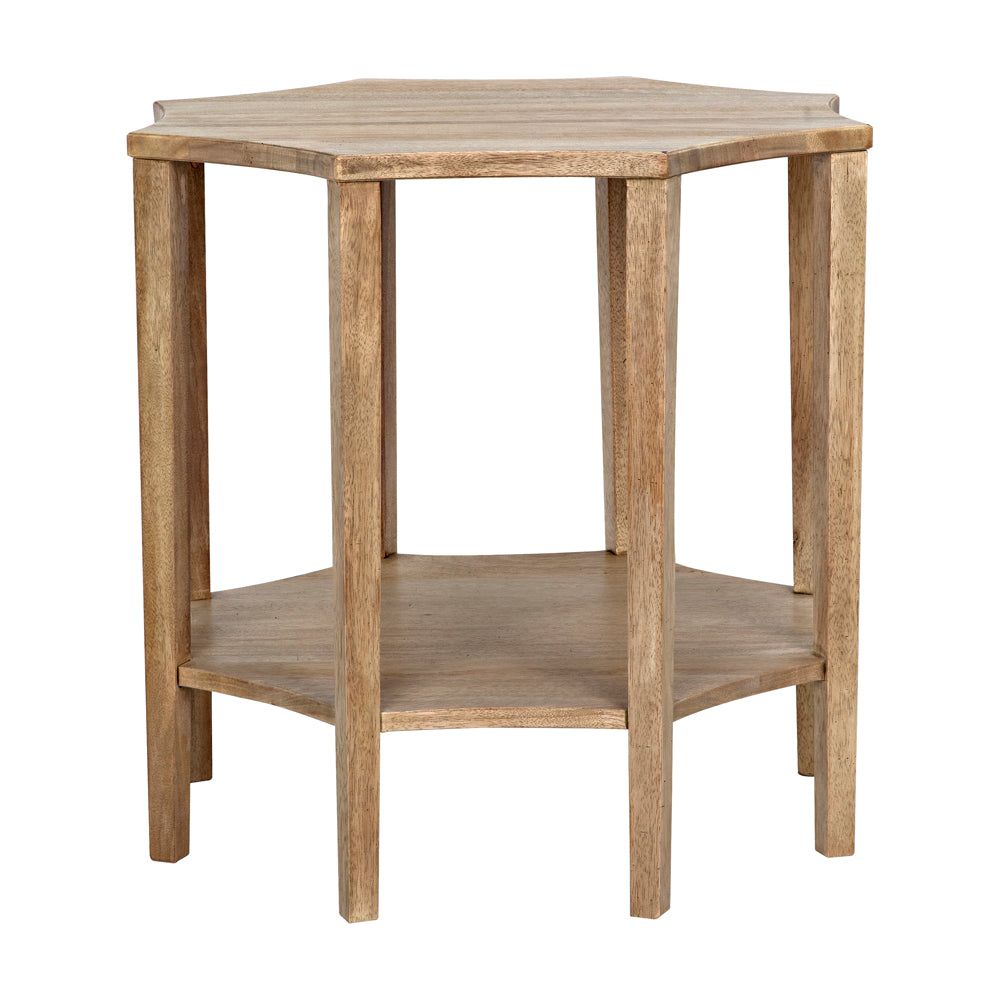 Ariana Side Table, Washed Walnut by NOIR