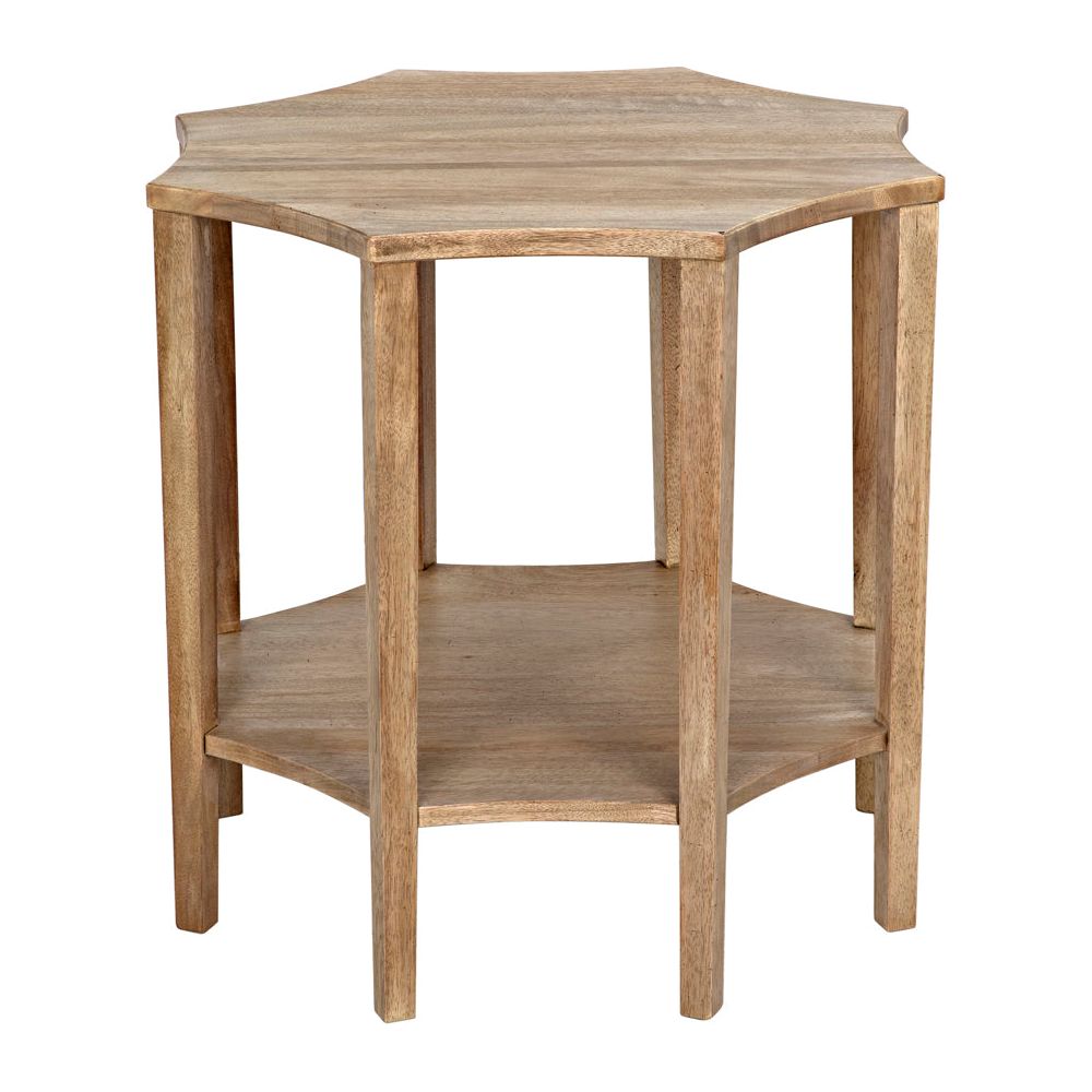 Ariana Side Table, Washed Walnut by NOIR