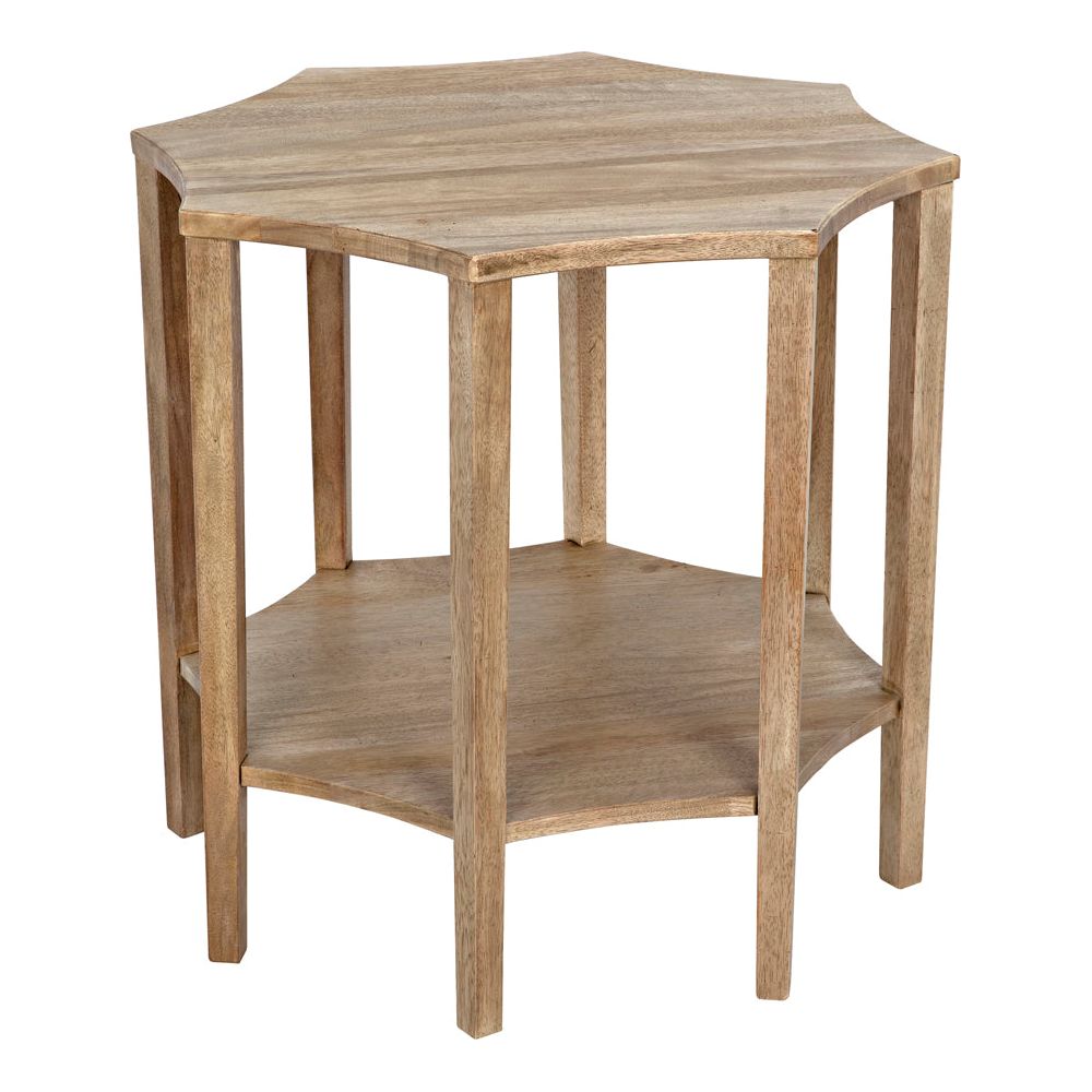 Ariana Side Table, Washed Walnut by NOIR