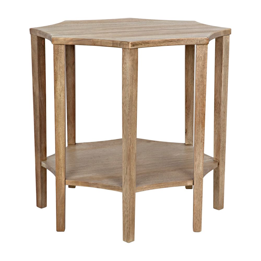 Ariana Side Table, Washed Walnut by NOIR
