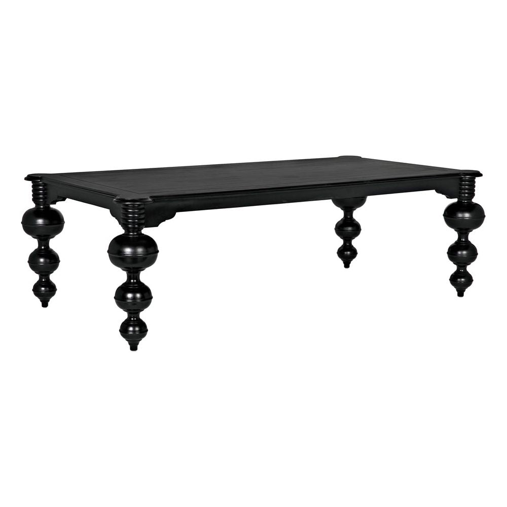 Claudio Dining Table, Hand Rubbed Black by NOIR