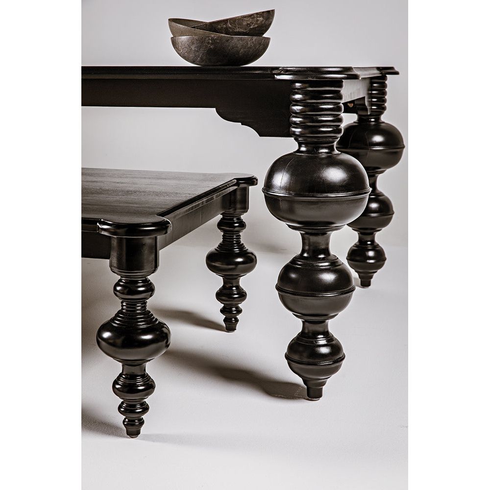 Claudio Dining Table, Hand Rubbed Black by NOIR