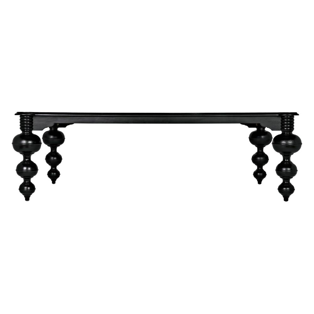Claudio Dining Table, Hand Rubbed Black by NOIR