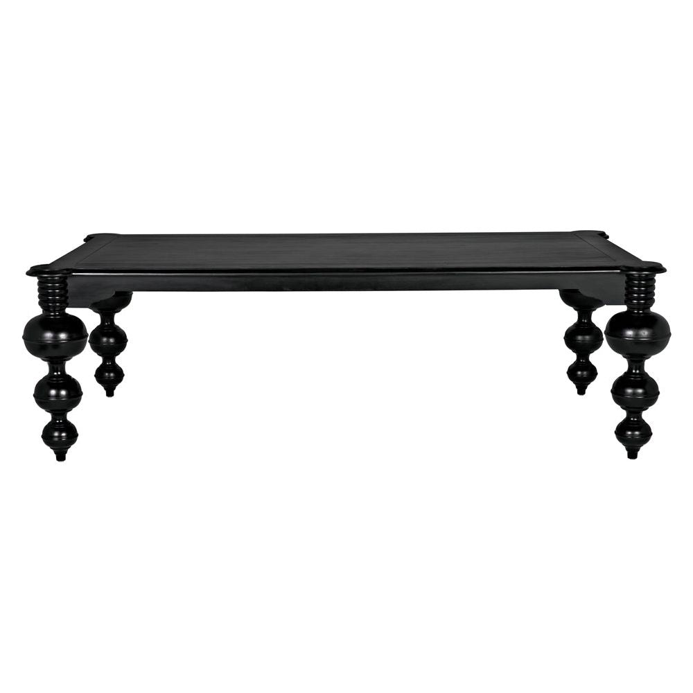 Claudio Dining Table, Hand Rubbed Black by NOIR