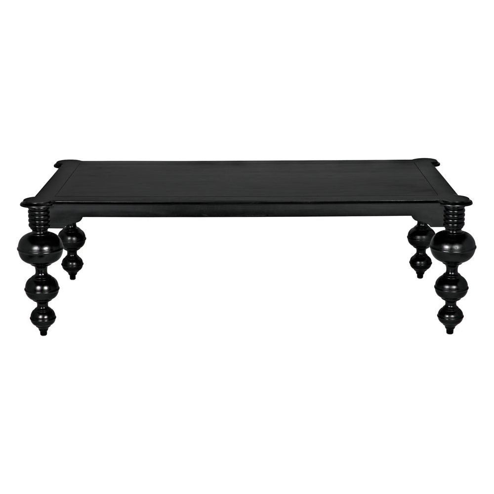 Claudio Dining Table, Hand Rubbed Black by NOIR