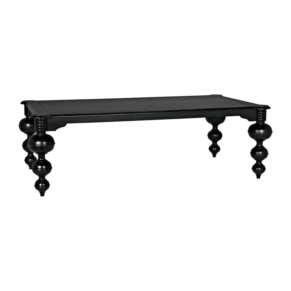 Claudio Dining Table, Hand Rubbed Black by NOIR
