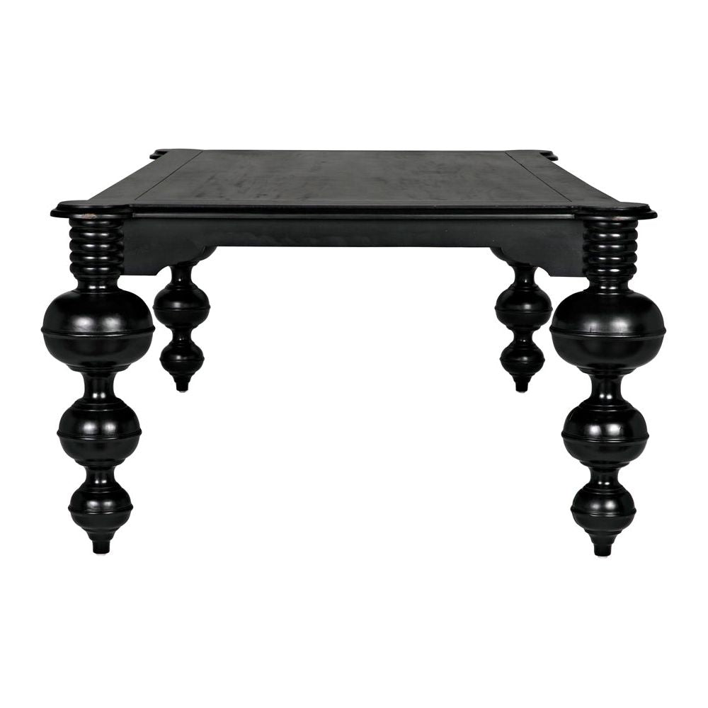 Claudio Dining Table, Hand Rubbed Black by NOIR