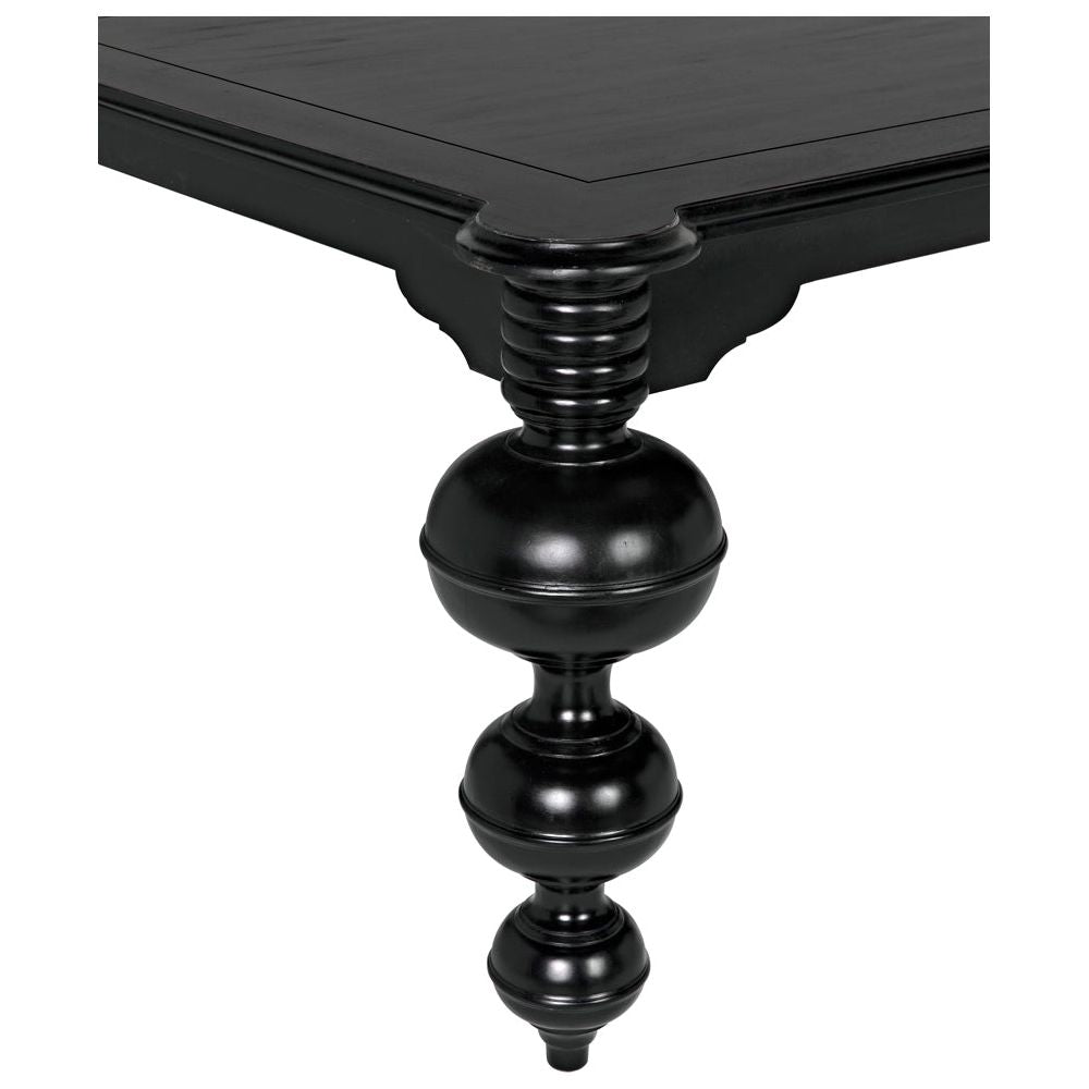 Claudio Dining Table, Hand Rubbed Black by NOIR