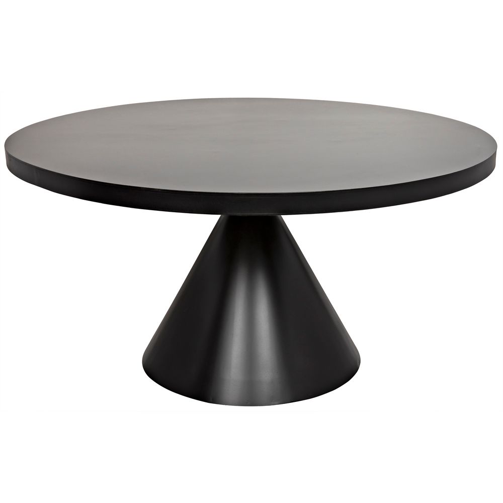 Cone Dining Table, Black Iron by NOIR