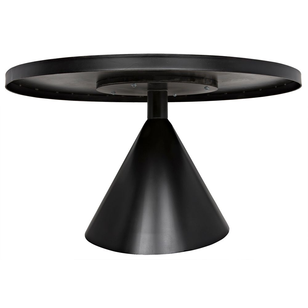 Cone Dining Table, Black Iron by NOIR