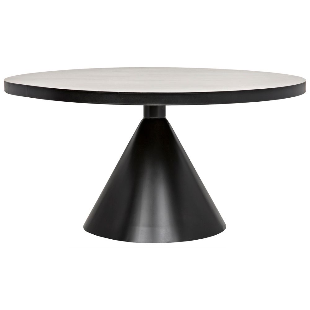 Cone Dining Table, Black Iron by NOIR