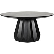 Brosche Dining Table, Hand Rubbed Black by NOIR