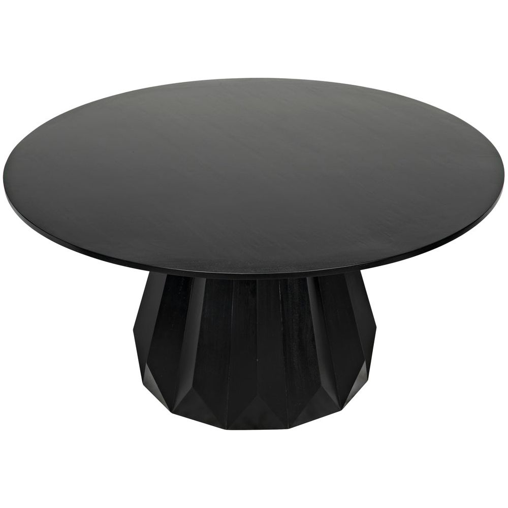 Brosche Dining Table, Hand Rubbed Black by NOIR