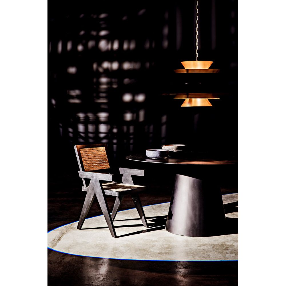 Vesuvius Dining Table, Black Iron by NOIR