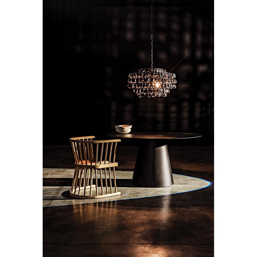 Vesuvius Dining Table, Black Iron by NOIR