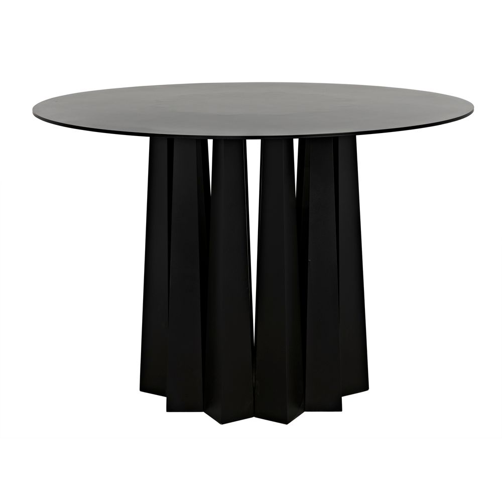 Column Dining Table, Black Iron by NOIR