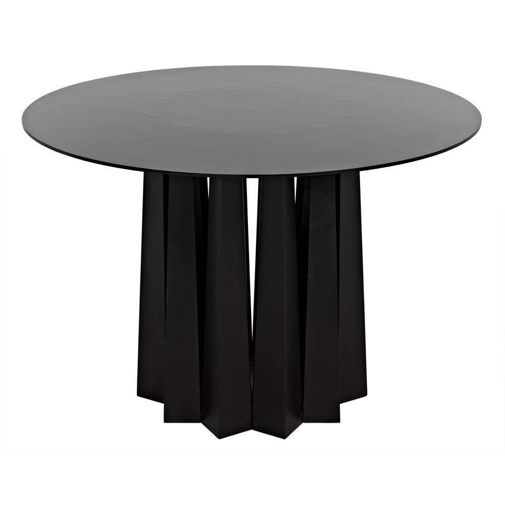 Column Dining Table, Black Iron by NOIR