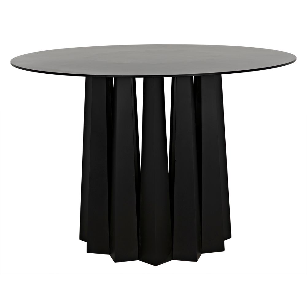 Column Dining Table, Black Iron by NOIR