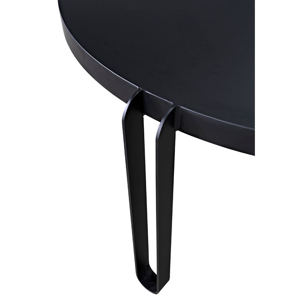 Marcellus Dining Table, 63", Black Metal by NOIR
