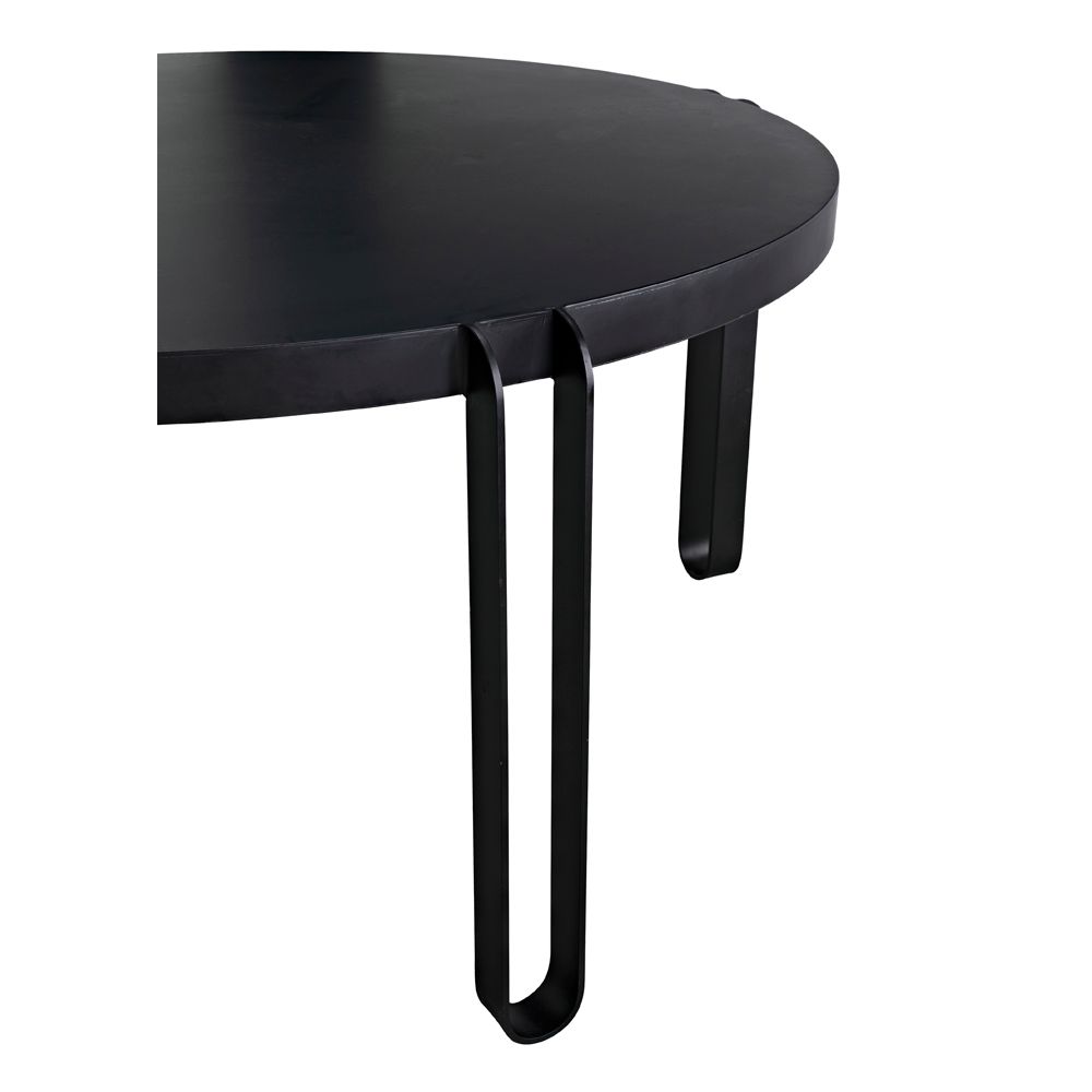 Marcellus Dining Table, 63", Black Metal by NOIR