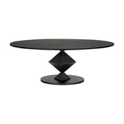 Katana Oval Dining Table, Black Metal by NOIR