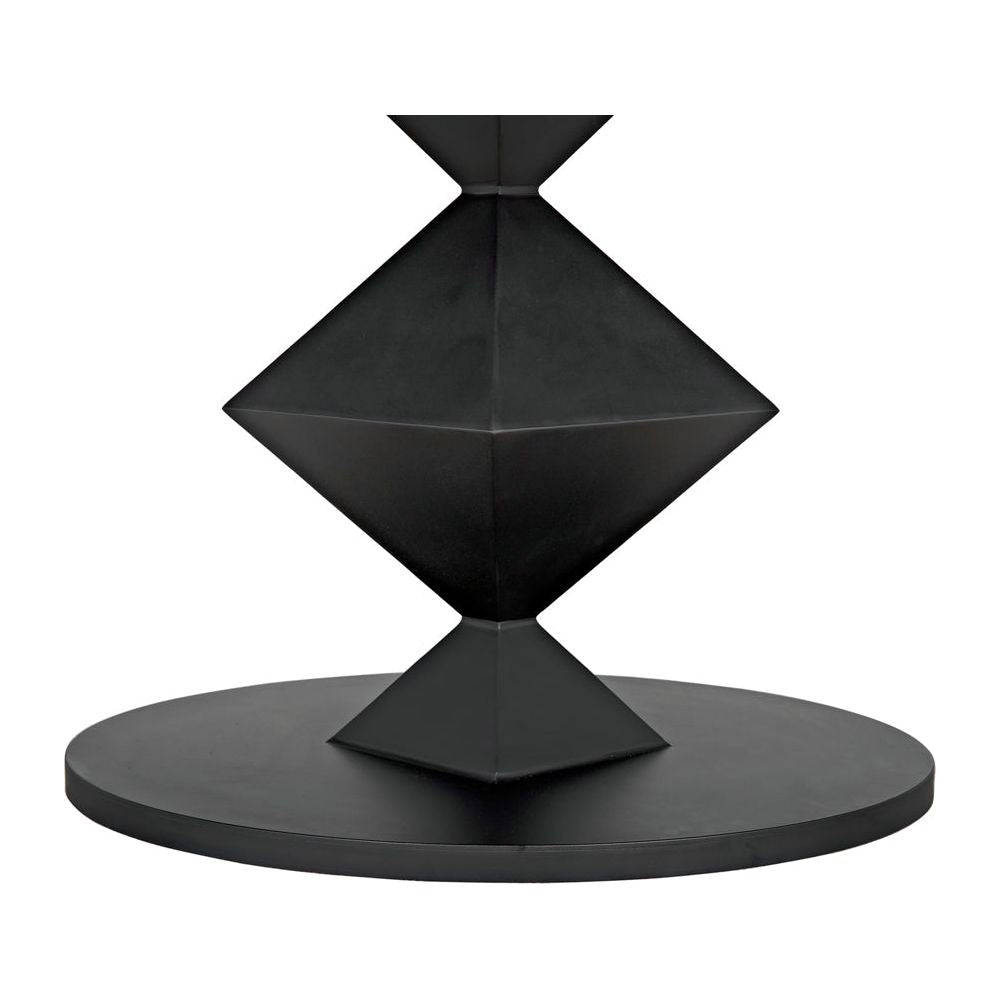 Katana Oval Dining Table, Black Metal by NOIR