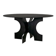 Element Dining Table, Black Metal by NOIR