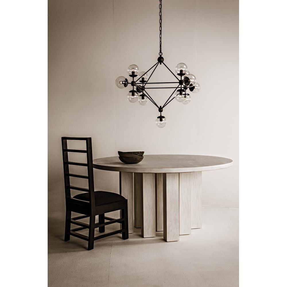 Resistance Dining Table, White Wash by NOIR