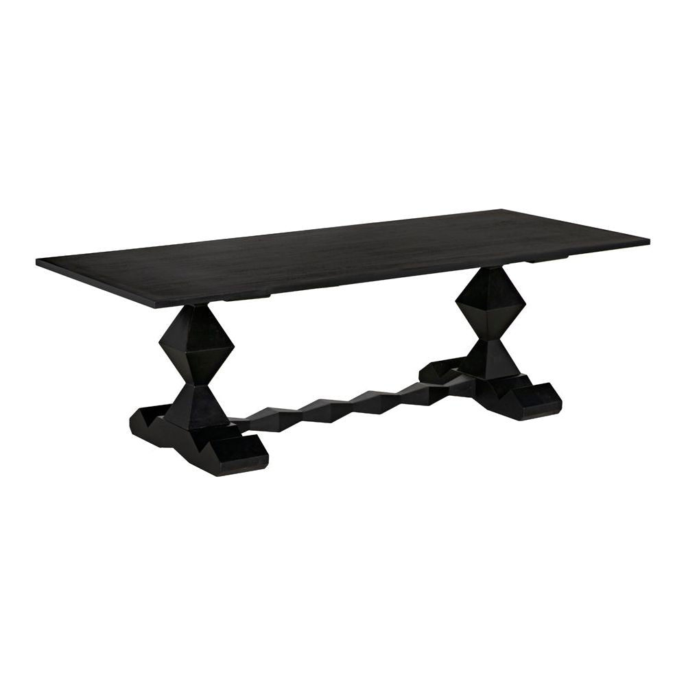 Madeira Dining Table, Hand Rubbed Black by NOIR