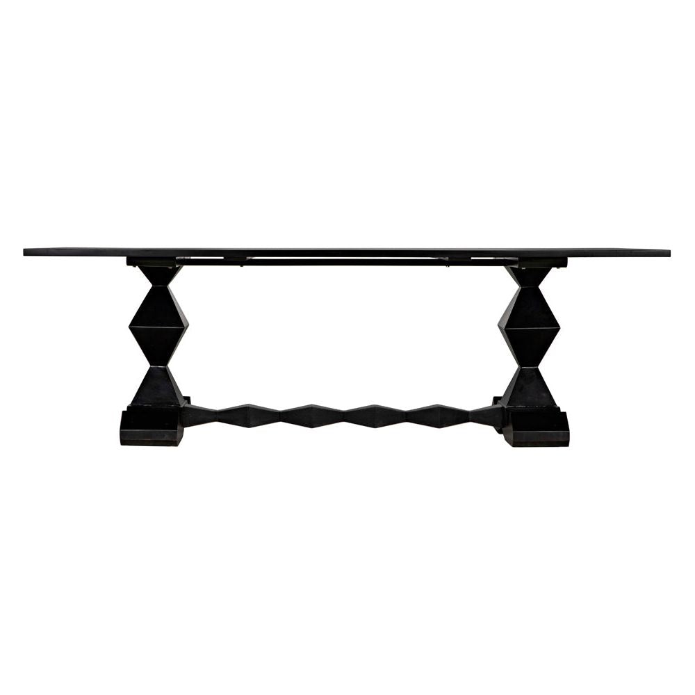 Madeira Dining Table, Hand Rubbed Black by NOIR