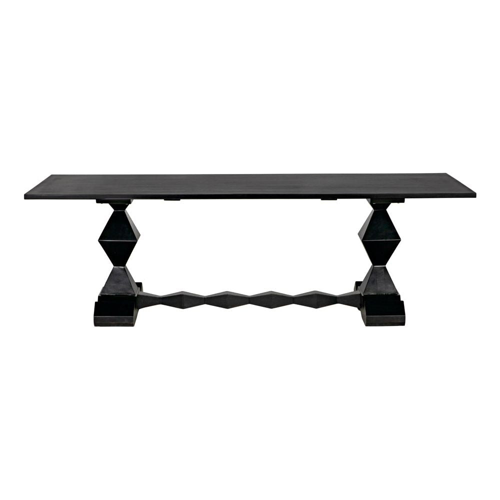 Madeira Dining Table, Hand Rubbed Black by NOIR
