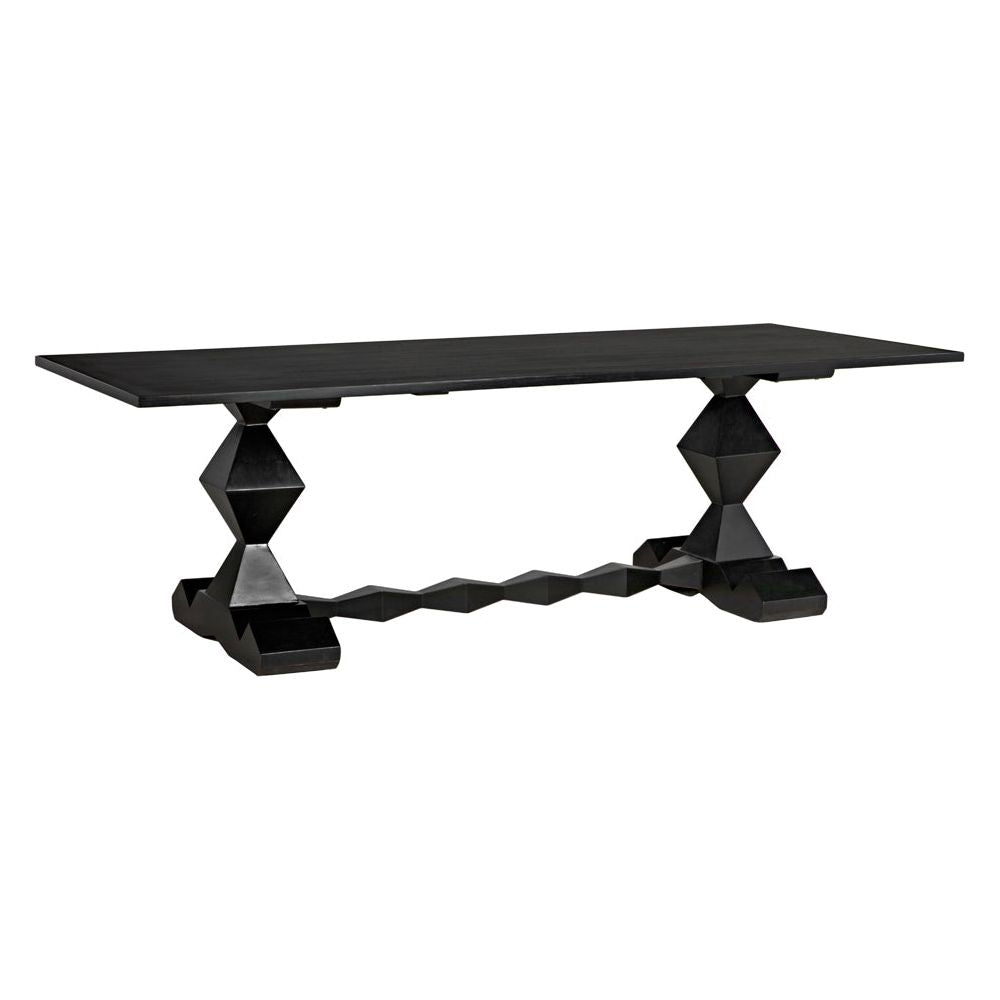 Madeira Dining Table, Hand Rubbed Black by NOIR