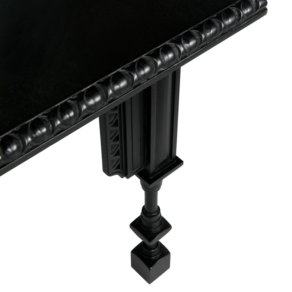 Luxor Side Table, Hand Rubbed Black by NOIR