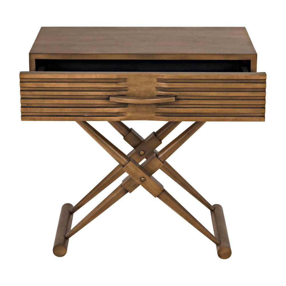 Zanta Side Table, Saddle Brown by NOIR